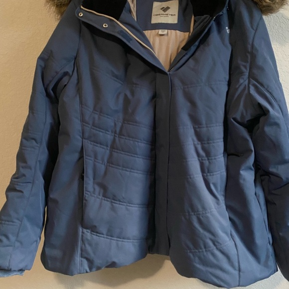 Obermeyer Tuscany ll Insulated Thermore Blue Fur-Trimmed Hooded Winter Jacket 20 - Picture 5 of 16